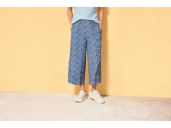 Damen Wide-Leg Hose, mit Gummizugbund