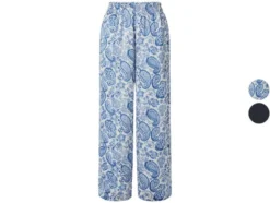 Damen Wide-Leg-Satin-Hose