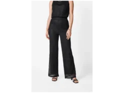 Damen Wide-Leg-Strickhose, blickdicht gefüttert