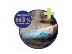 Dampfreiniger, 1200 W, grau/blau, 15-tlg.
