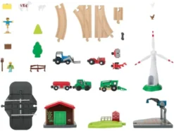Eisenbahn-Set Feuerwehr / Eisenbahn-Set Passagierzug / Eisenbahn-Set Farm, 36-teilig / 50-teilig / 49-teilig