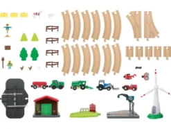 Eisenbahn-Set Feuerwehr / Eisenbahn-Set Passagierzug / Eisenbahn-Set Farm, 36-teilig / 50-teilig / 49-teilig