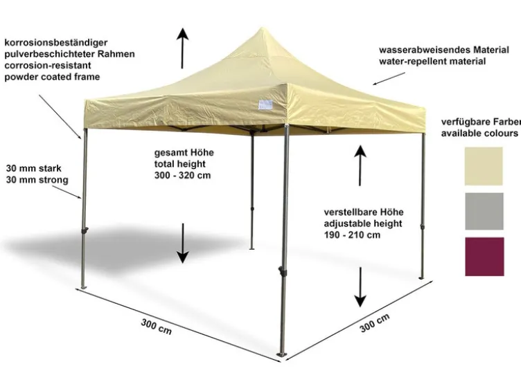 Faltpavillon Premium Line