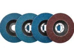 Fächerscheiben-Set / Klettschleifteller mit Schleifpapier-Set / Reinigungsscheibe / Schruppscheiben-Set, Ø 125 mm