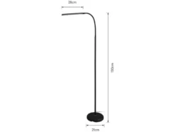 Flexible LED-Stehleuchte und Schreibtischleuchte im Set, dimmbar