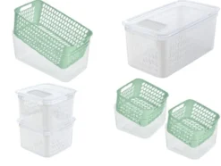 Frischhaltebox / Frischhalteboxen-Set, mit herausnehmbarer Abtropfeinsatz