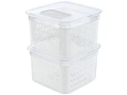 Frischhaltebox / Frischhalteboxen-Set, mit herausnehmbarer Abtropfeinsatz