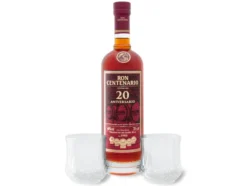 Fundación Rum 20 Jahre + 2 Tumbler, 40% Vol
