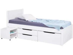 Funktionsbett »Efetivo«, mit integrierten Nachtkommoden und Lattenroste