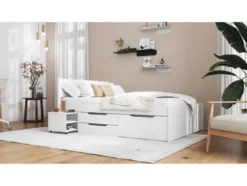 Funktionsbett »Efetivo«, mit integrierten Nachtkommoden und Lattenroste