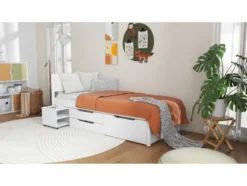 Funktionsbett »Efetivo«, mit integrierten Nachtkommoden und Lattenroste