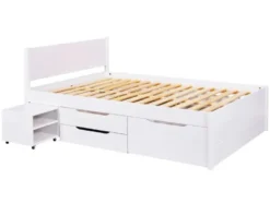 Funktionsbett »Efetivo«, mit integrierten Nachtkommoden und Lattenroste