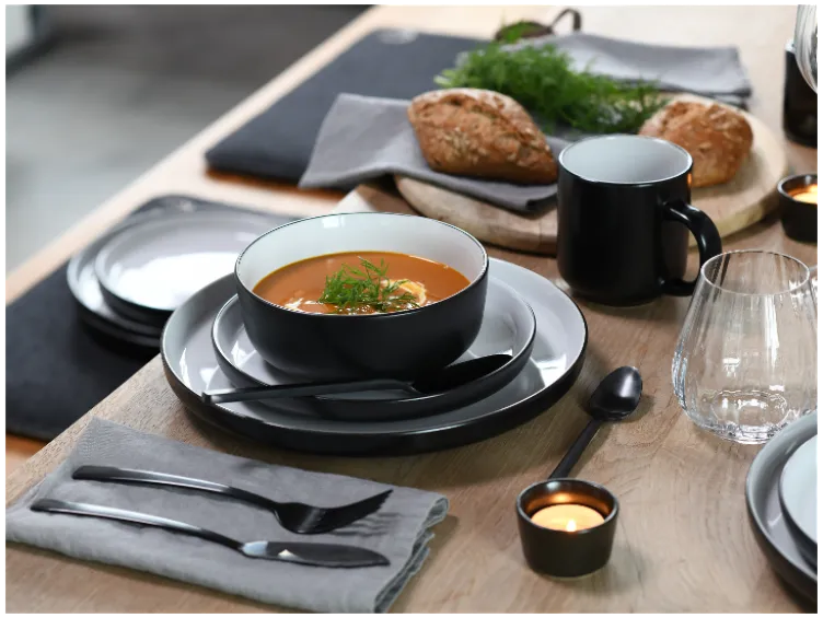 Geschirrset »Nordic Cool Black«, 16-teilig / 12-teilig