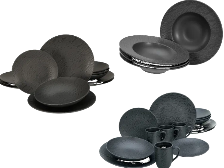 Geschirrset »Schiefer Black«