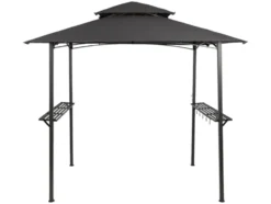 Grillpavillon, witterungsbeständig, anthrazit