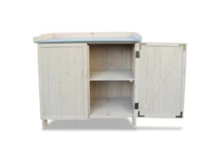 HABAU Gartentisch mit Unterschrank und Arbeitsfläche, 98 x 48 x 95 cm, Holz