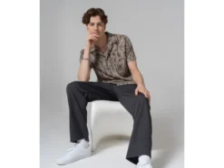 Herren Cargo, Wide Leg, grau