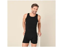 Herren Doppelripp-Achselhemden, 2 Stück