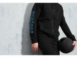 Herren Fitness-Sweatjacke mit Baumwolle