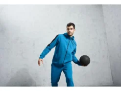 Herren Fitness-Sweatjacke mit Baumwolle