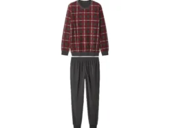 Herren Fleece-Pyjama