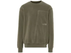 Herren Fleece-Sweatshirt, mit Reißverschluss-Brusttasche