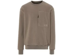 Herren Fleece-Sweatshirt, mit Reißverschluss-Brusttasche