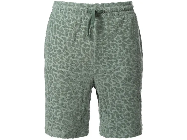 Herren Frottee-Shorts, leger geschnitten, grün