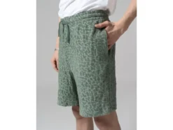 Herren Frottee-Shorts, leger geschnitten, grün