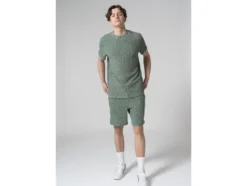 Herren Frottee-Shorts, leger geschnitten, grün