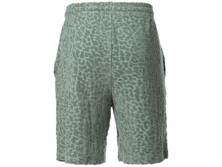 Herren Frottee-Shorts, leger geschnitten, grün