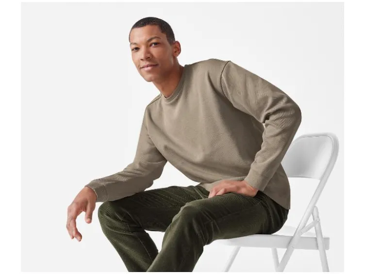 Herren Geripptes Sweatshirt