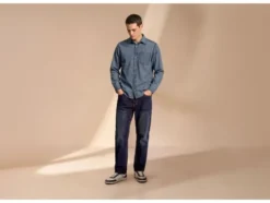 Herren Jeanshemd