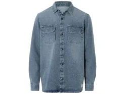 Herren Jeanshemd, mit leichtem Washed-Effekt