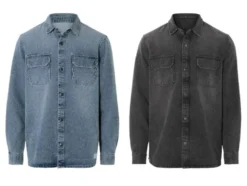 Herren Jeanshemd, mit leichtem Washed-Effekt