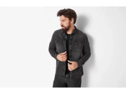 Herren Jeanshemd, mit leichtem Washed-Effekt