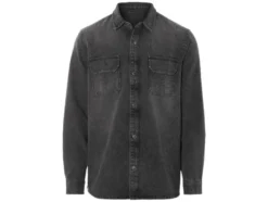 Herren Jeanshemd, mit leichtem Washed-Effekt