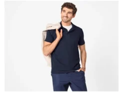 Herren Poloshirt mit Leinen