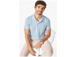 Herren Poloshirt mit Leinen