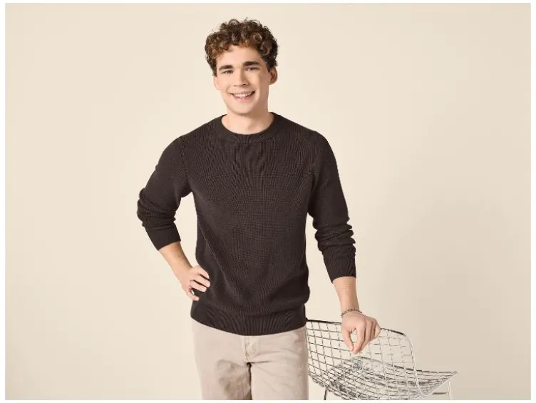 Herren Pullover Rippstrick
