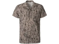 Herren Resortshirt in Batikoptik, beige
