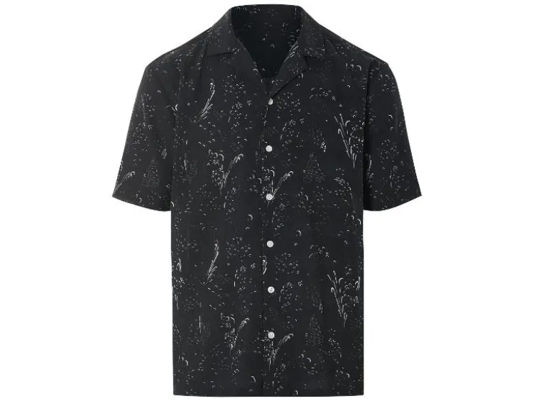 Herren Resortshirt, mit durchgehender Knopfleiste