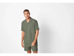 Herren Resortshirt, mit durchgehender Knopfleiste