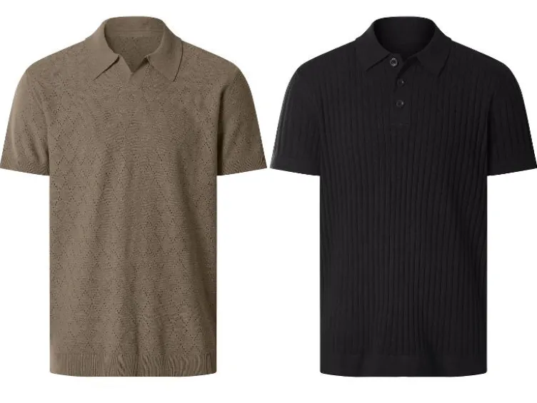 Herren Strick-Poloshirt