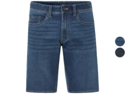Herren Sweatdenim-Bermuda mit Baumwolle