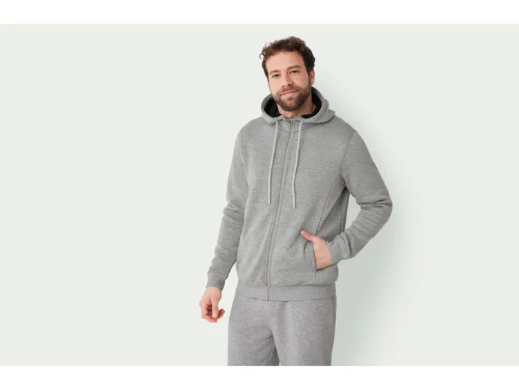 Herren Sweatjacke mit Teddyfutter