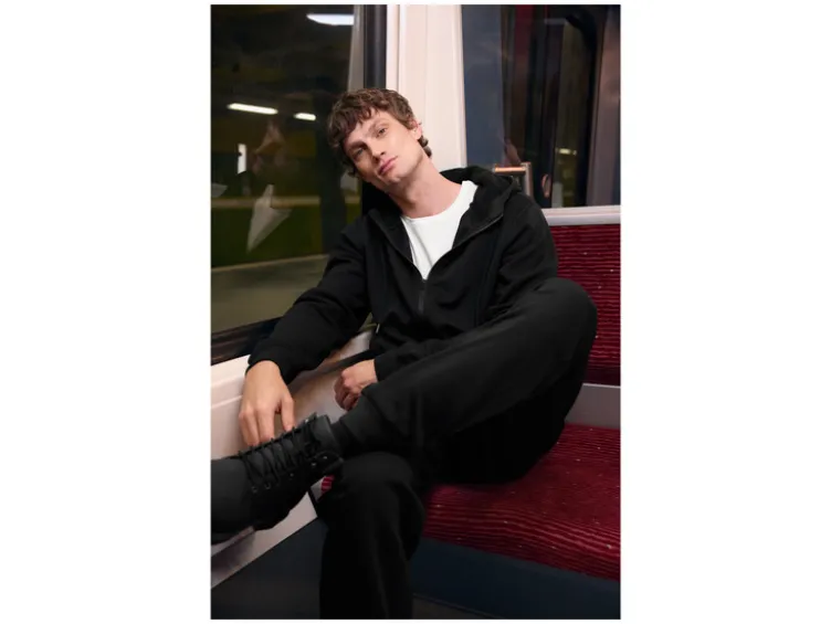Herren Sweatjacke mit Teddyfutter