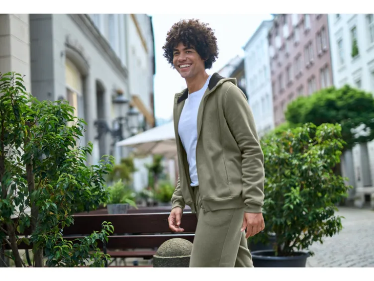 Herren Sweatjacke mit Teddyfutter