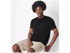 Herren T-Shirt, mit modischem Strukturstrick