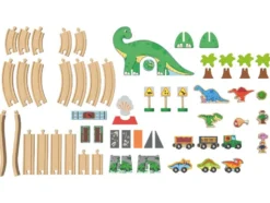 Holzeisenbahn-Set »Farm / Dinosaurier«